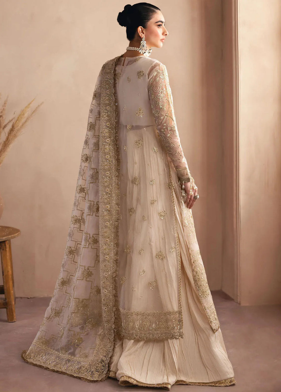 Emaan Adeel Embroidered Mesoury Suit Unstitched 3 Piece EA25CC Opaline - Luxury Collection