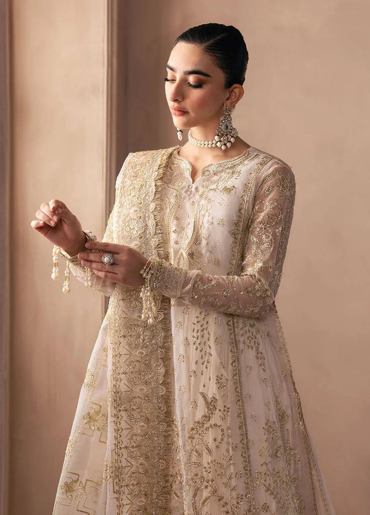 Emaan Adeel Embroidered Mesoury Suit Unstitched 3 Piece EA25CC Opaline - Luxury Collection