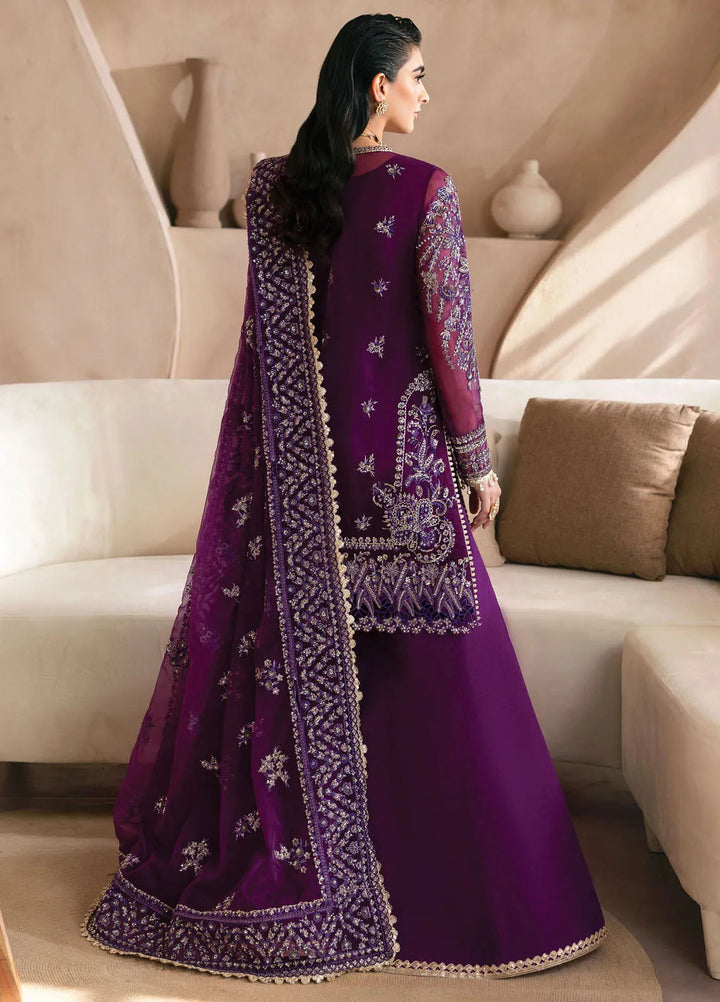 Emaan Adeel Embroidered Organza Suit Unstitched 3 Piece EA25CC Cornet - Luxury Collection