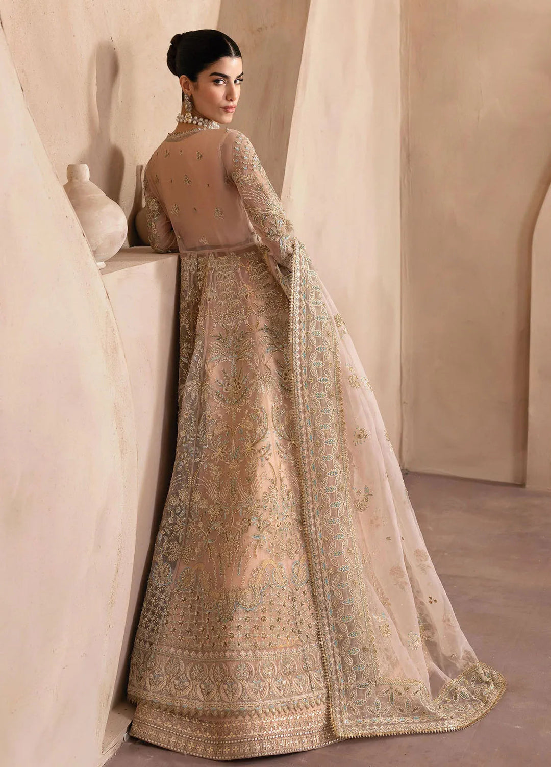 Emaan Adeel Embroidered Organza Suit Unstitched 3 Piece EA25CC Dynastia - Luxury Collection