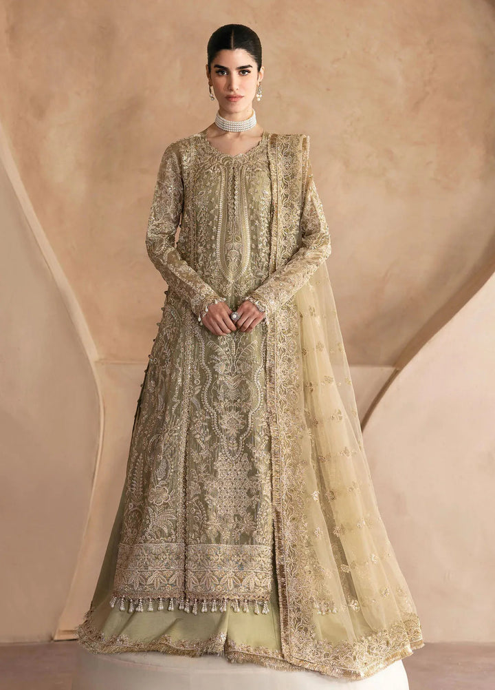Emaan Adeel Embroidered Organza Suit Unstitched 3 Piece EA25CC Lustre - Luxury Collection