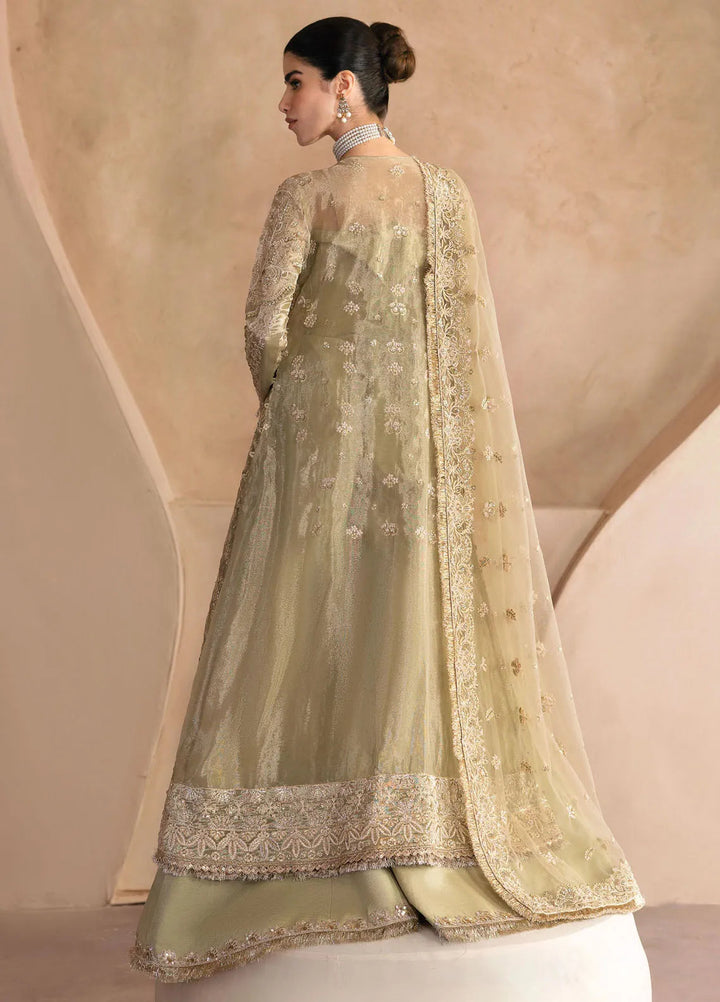 Emaan Adeel Embroidered Organza Suit Unstitched 3 Piece EA25CC Lustre - Luxury Collection