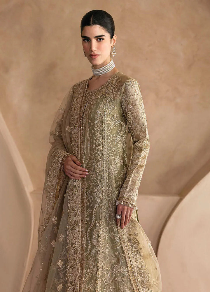 Emaan Adeel Embroidered Organza Suit Unstitched 3 Piece EA25CC Lustre - Luxury Collection