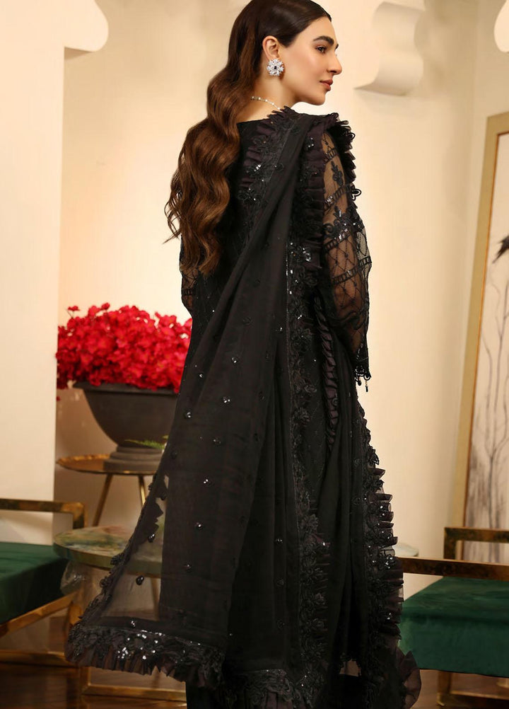 Emaan Adeel Embroidered Chiffon Suits Unstitched 3 Piece EA21LF LE-01 - Luxury Collection