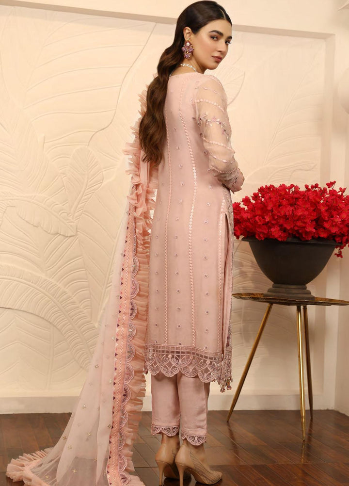 Emaan Adeel Embroidered Chiffon Suits Unstitched 3 Piece EA21LF LE-04 - Luxury Collection