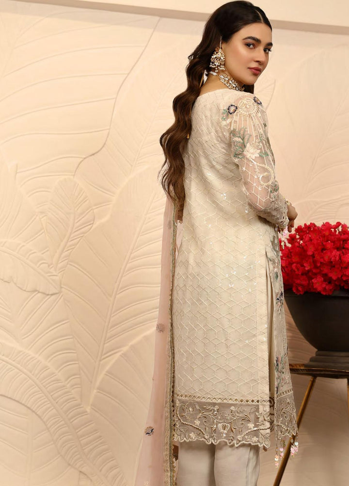 Emaan Adeel Embroidered Chiffon Suits Unstitched 3 Piece EA21LF LE-05 - Luxury Collection