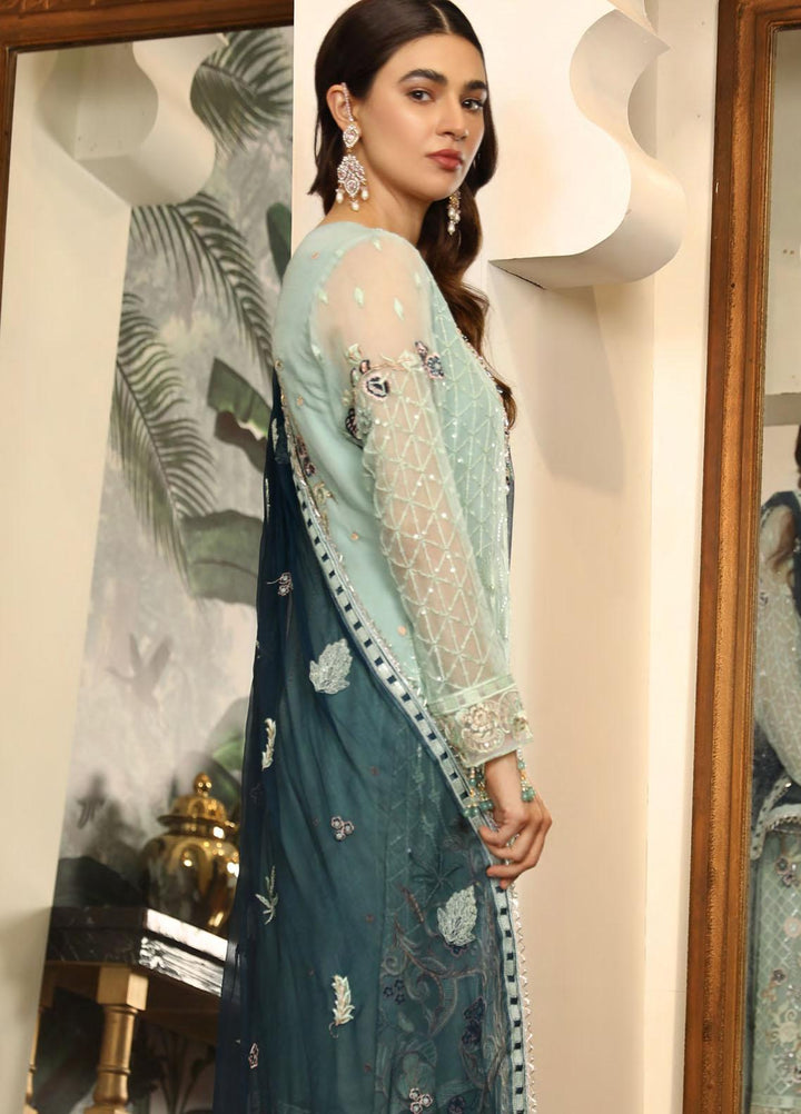 Emaan Adeel Embroidered Chiffon Suits Unstitched 3 Piece EA21LF LE-06 - Luxury Collection