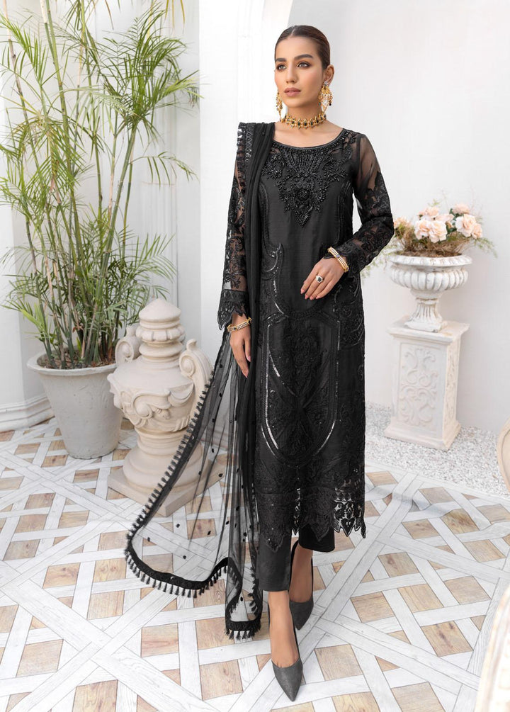 Le Festa By Emaan Adeel Embroidered Chiffon Suits Unstitched 3 Piece EA21-FP4 LF-403 - Premium Collection