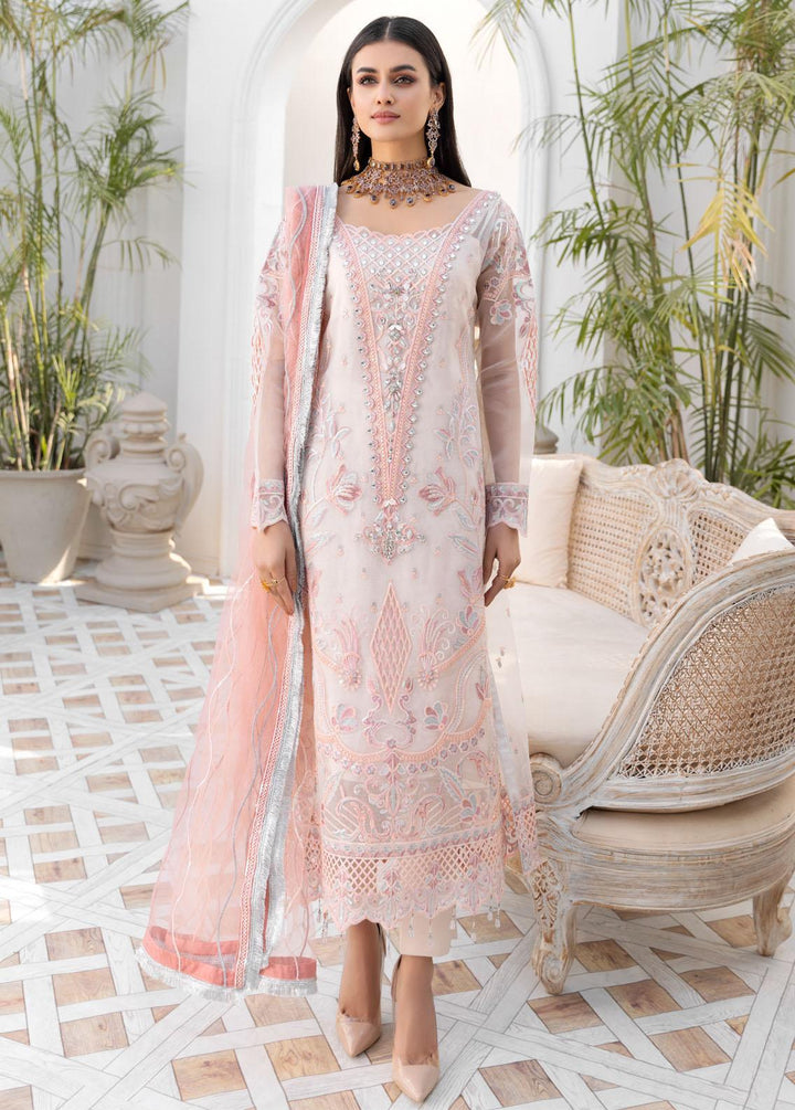 Le Festa By Emaan Adeel Embroidered Chiffon Suits Unstitched 3 Piece EA21-FP4 LF-404 - Premium Collection
