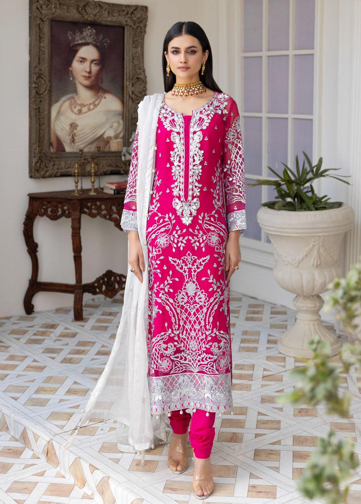 Le Festa By Emaan Adeel Embroidered Chiffon Suits Unstitched 3 Piece EA21-FP4 LF-405 - Premium Collection
