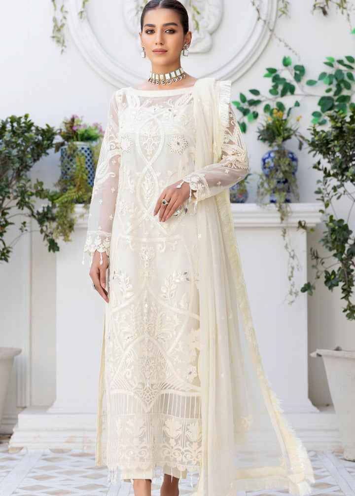 Le Festa By Emaan Adeel Embroidered Chiffon Suits Unstitched 3 Piece EA21-FP4 LF-408 - Premium Collection