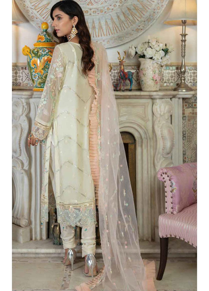 Emaan Adeel Embroidered Chiffon Suits Unstitched 3 Piece EA21FP LE-03 - Luxury Collection