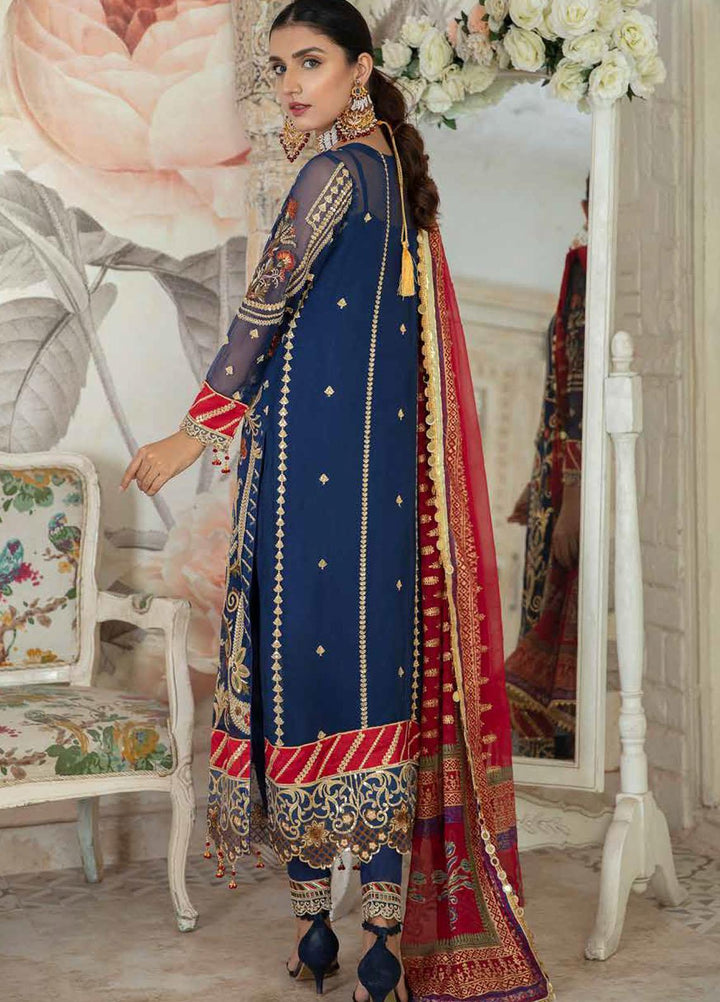 Emaan Adeel Embroidered Chiffon Suits Unstitched 3 Piece EA21FP LE-04 - Luxury Collection