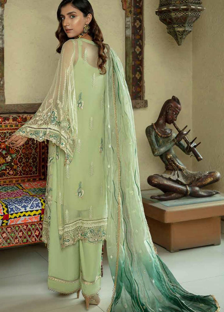 Emaan Adeel Embroidered Chiffon Suits Unstitched 3 Piece EA21FP LE-07 - Luxury Collection