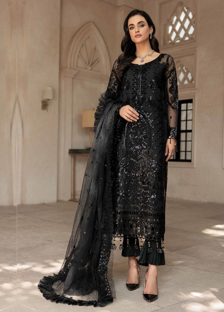Le Festa By Emaan Adeel Embroidered Organza Suit Unstitched 3 Piece EA22-LF5 LF-501 - Premium Collection