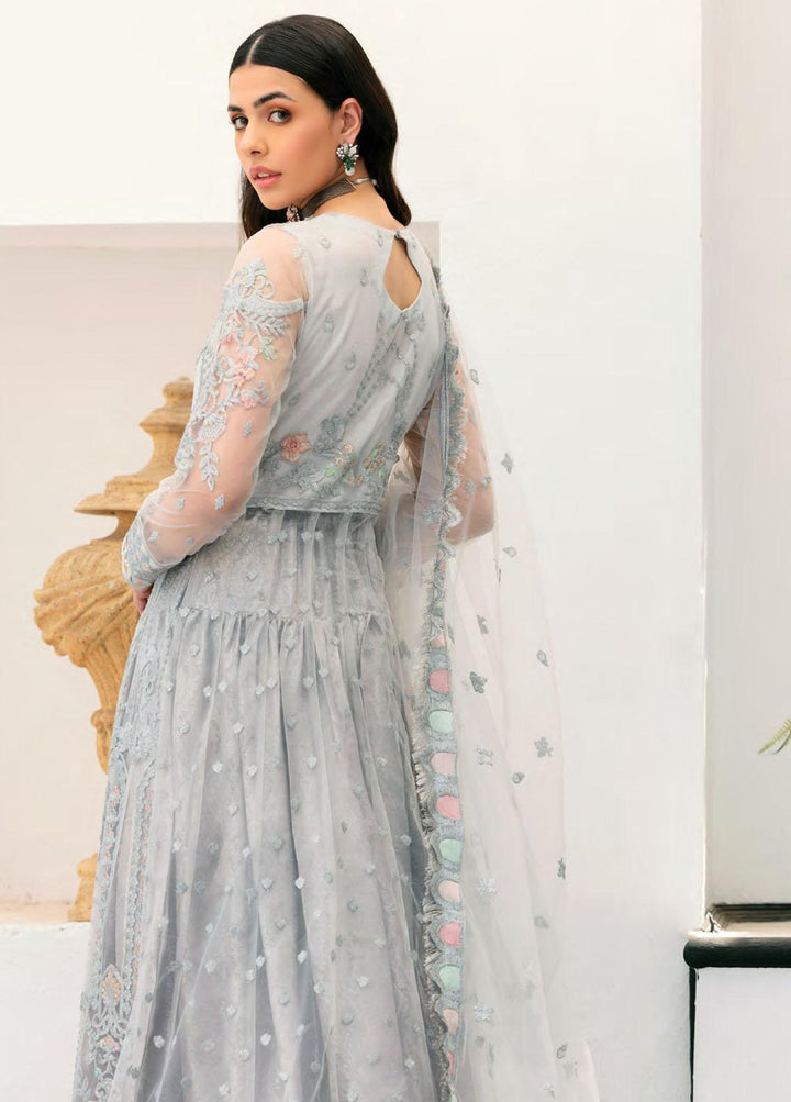 Le Festa By Emaan Adeel Embroidered Net Suits Unstitched 3 Piece EA22-LF6 LF-608 - Premium Collection