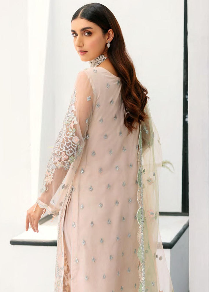 Le Festa By Emaan Adeel Embroidered Net Suits Unstitched 3 Piece EA22-LF6 LF-610 - Premium Collection