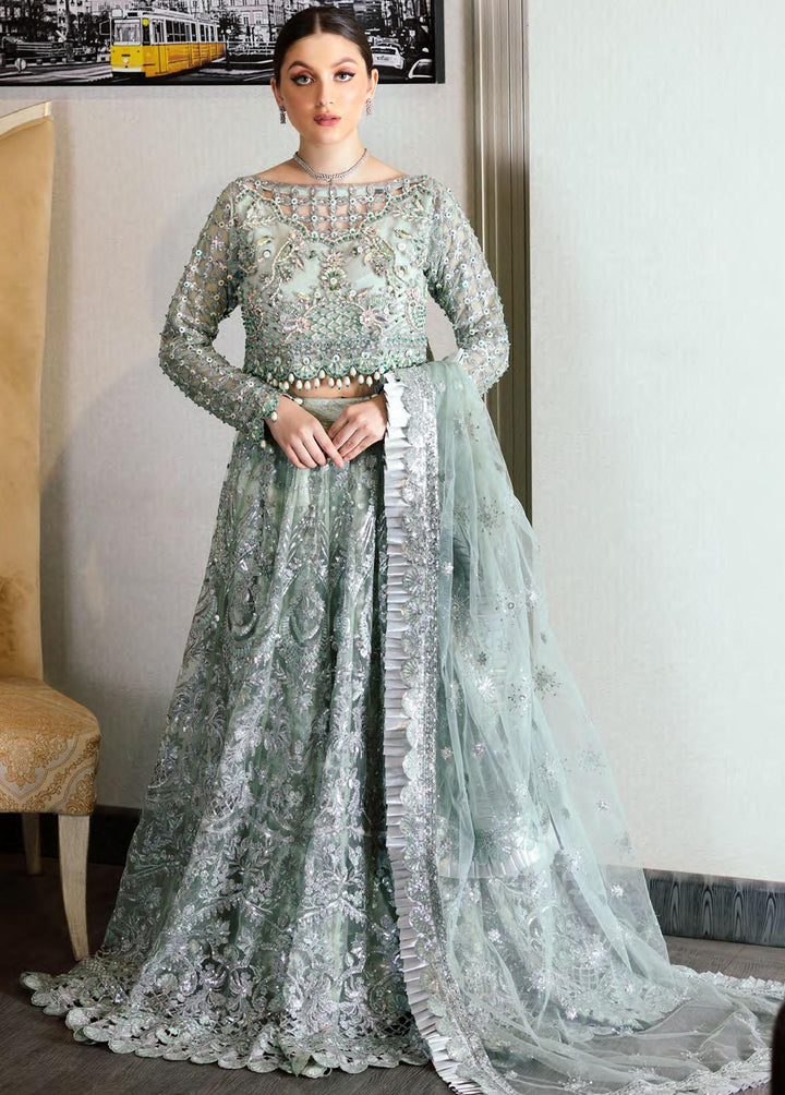 Mahermah By Emaan Adeel Embroidered Net Suits Unstitched 3 Piece EA22-M3 MB-301 - Luxury Collection