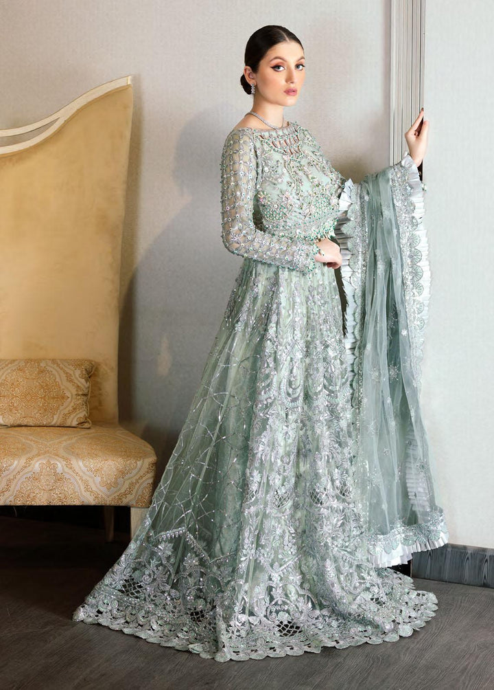 Mahermah By Emaan Adeel Embroidered Net Suits Unstitched 3 Piece EA22-M3 MB-301 - Luxury Collection