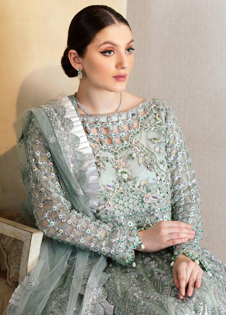 Mahermah By Emaan Adeel Embroidered Net Suits Unstitched 3 Piece EA22-M3 MB-301 - Luxury Collection