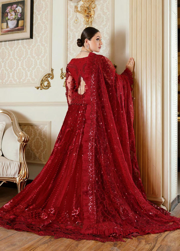 Mahermah By Emaan Adeel Embroidered Net Suits Unstitched 3 Piece EA22-M3 MB-302 - Luxury Collection