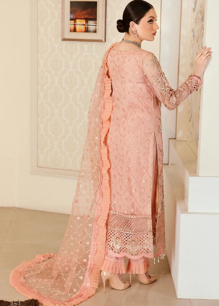 Mahermah By Emaan Adeel Embroidered Net Suits Unstitched 3 Piece EA22-M3 MB-303 - Luxury Collection