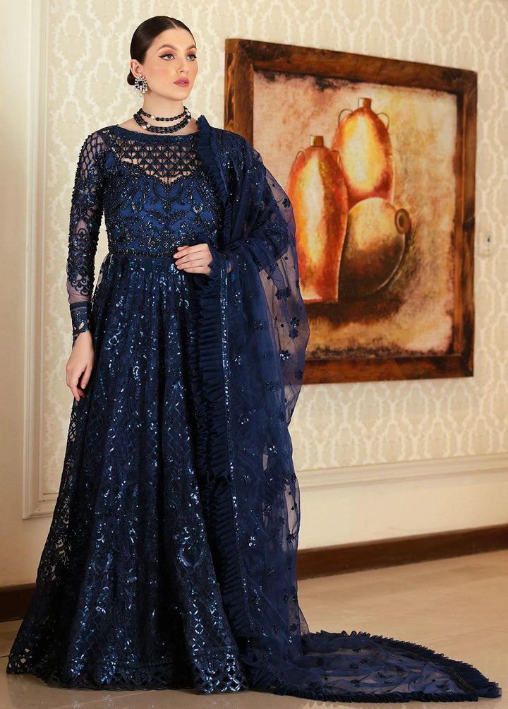 Mahermah By Emaan Adeel Embroidered Net Suits Unstitched 3 Piece EA22-M3 MB-304 - Luxury Collection