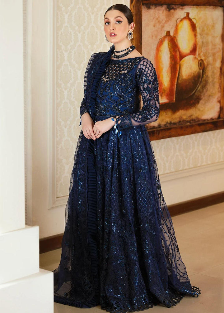 Mahermah By Emaan Adeel Embroidered Net Suits Unstitched 3 Piece EA22-M3 MB-304 - Luxury Collection