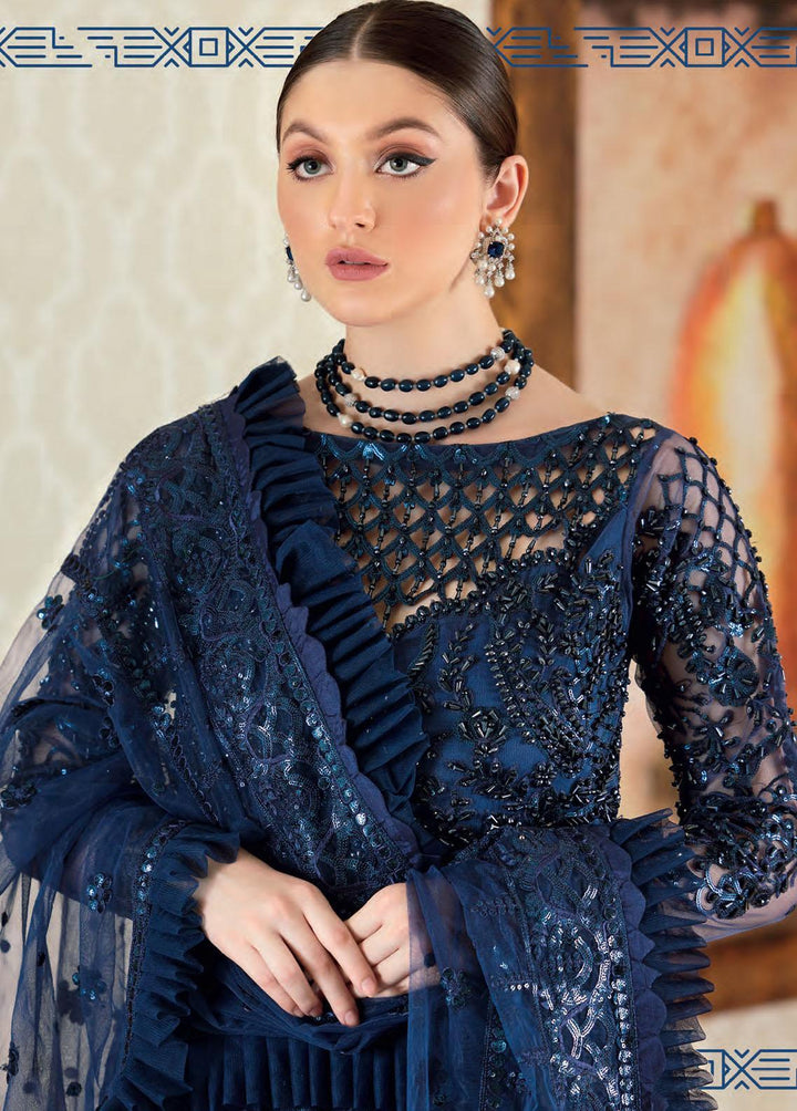 Mahermah By Emaan Adeel Embroidered Net Suits Unstitched 3 Piece EA22-M3 MB-304 - Luxury Collection