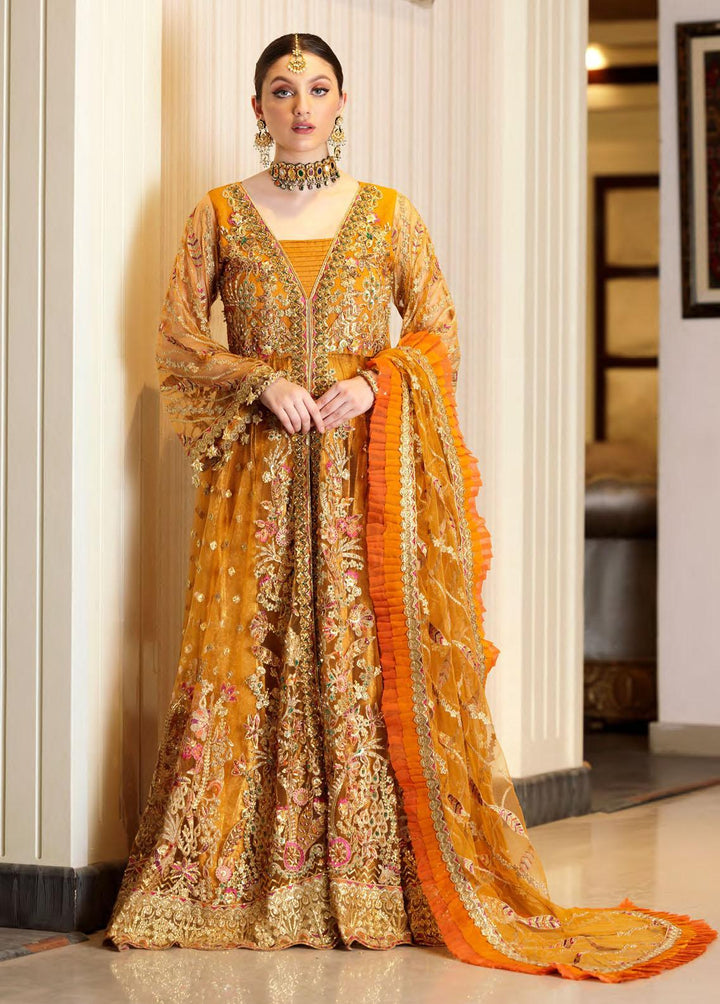 Mahermah By Emaan Adeel Embroidered Net Suits Unstitched 3 Piece EA22-M3 MB-305 - Luxury Collection