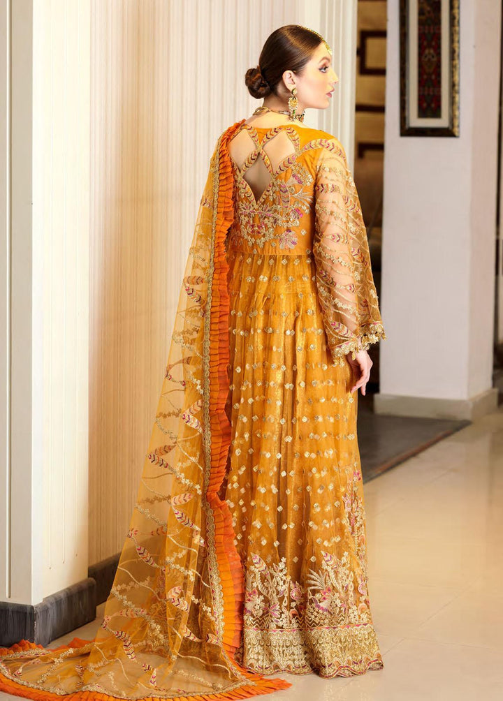 Mahermah By Emaan Adeel Embroidered Net Suits Unstitched 3 Piece EA22-M3 MB-305 - Luxury Collection