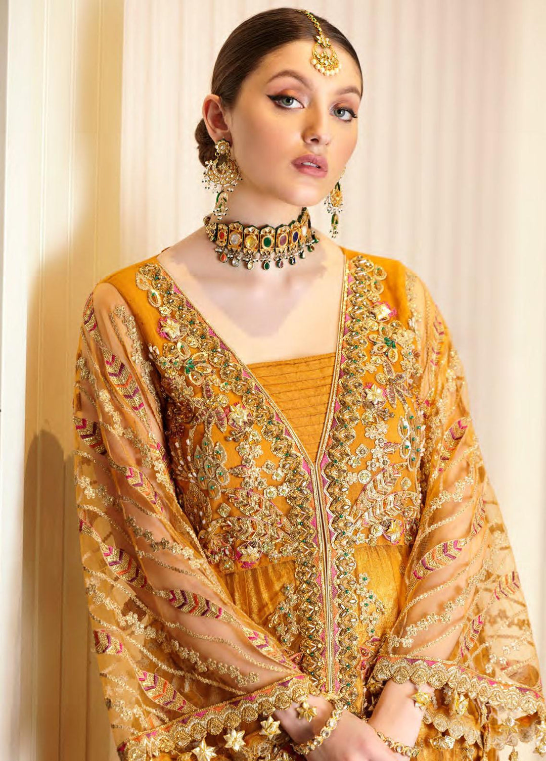 Mahermah By Emaan Adeel Embroidered Net Suits Unstitched 3 Piece EA22-M3 MB-305 - Luxury Collection