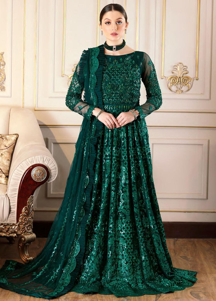 Mahermah By Emaan Adeel Embroidered Net Suits Unstitched 3 Piece EA22-M3 MB-306 - Luxury Collection