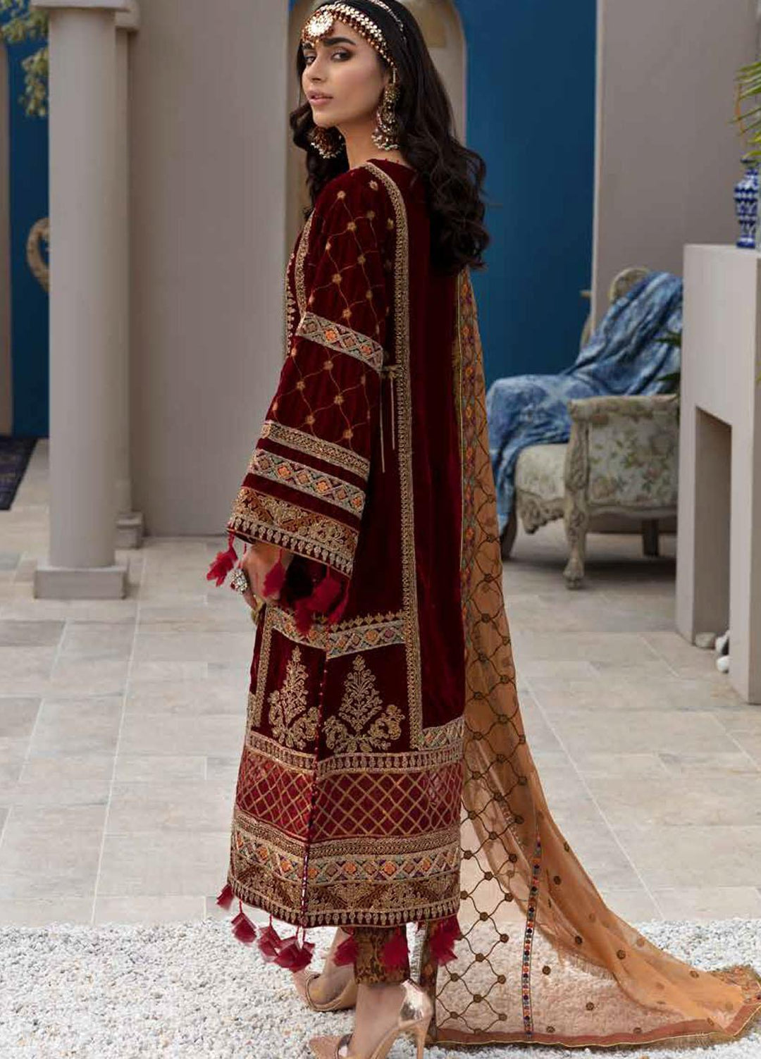 Emaan Adeel Embroidered Velvet Suits Unstitched 3 Piece EA21MM MK-01 - Winter Collection