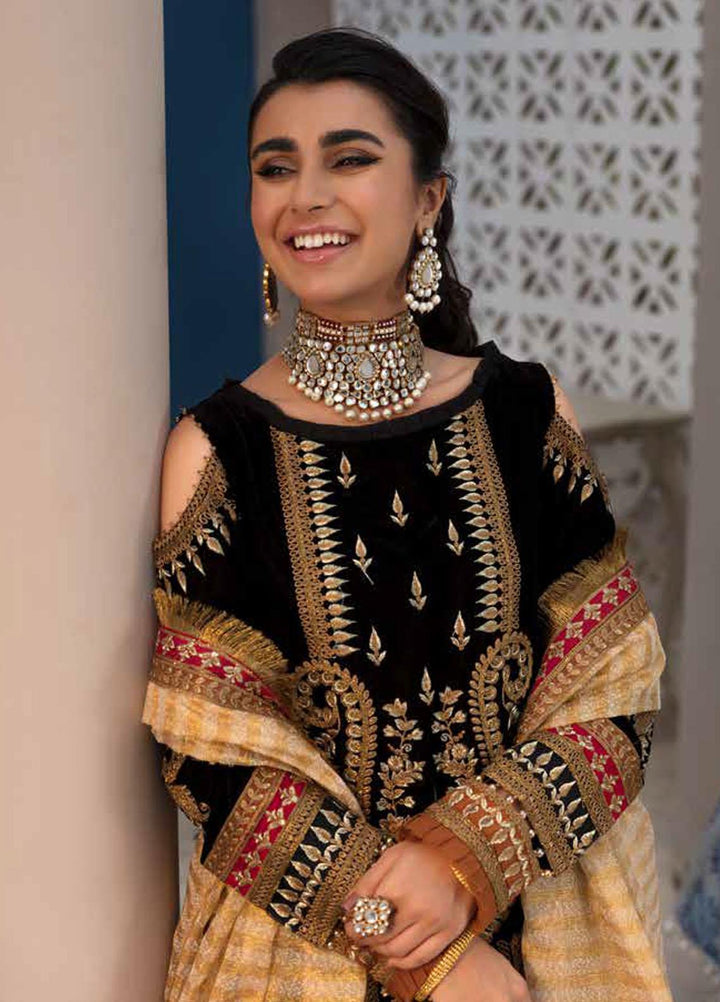 Emaan Adeel Embroidered Velvet Suits Unstitched 3 Piece EA21MM MK-03 - Winter Collection