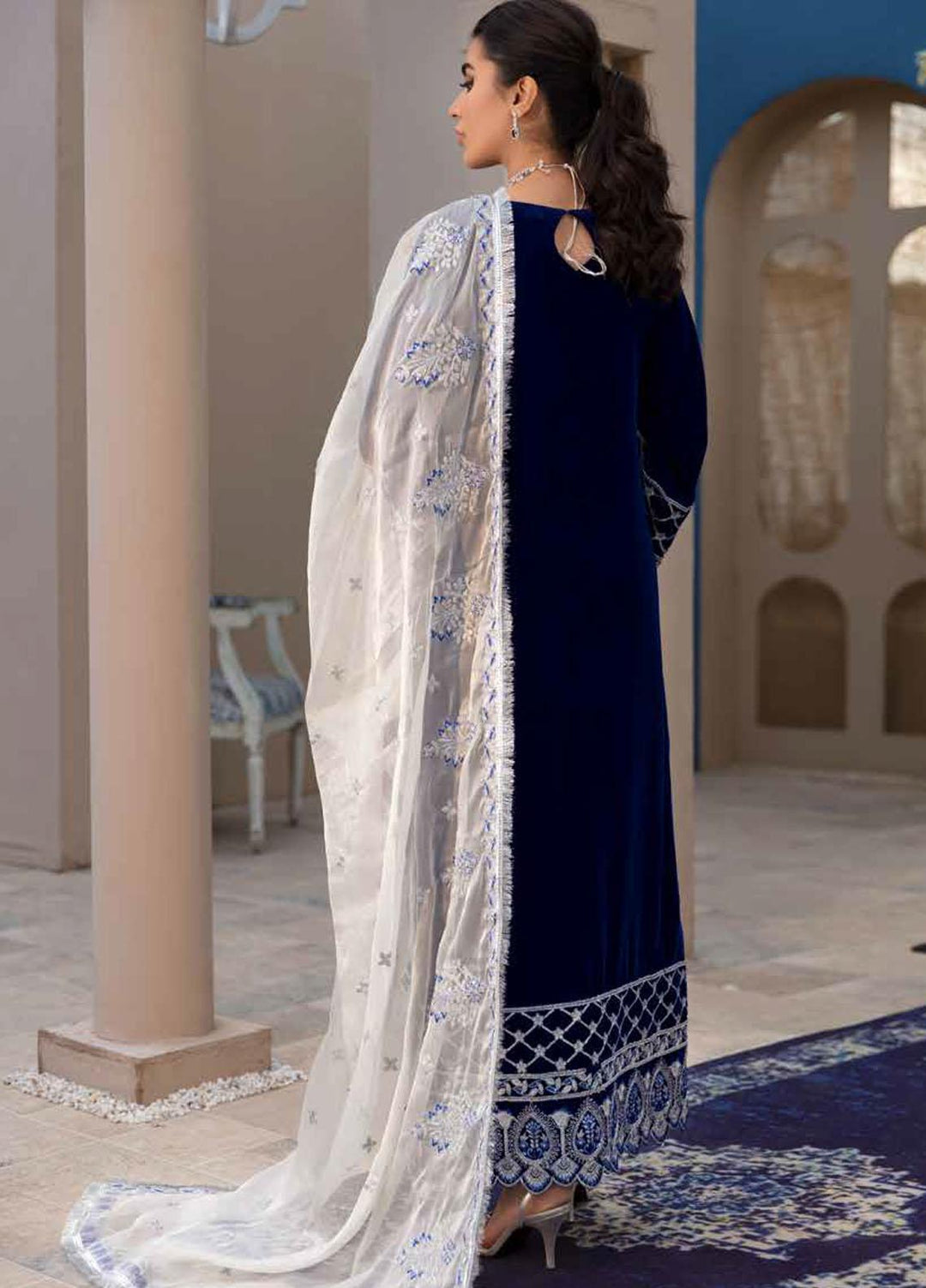 Emaan Adeel Embroidered Velvet Suits Unstitched 3 Piece EA21MM MK-04 - Winter Collection