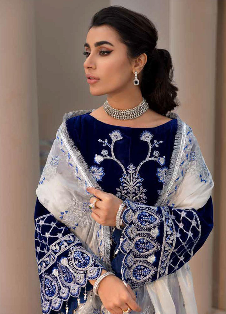 Emaan Adeel Embroidered Velvet Suits Unstitched 3 Piece EA21MM MK-04 - Winter Collection