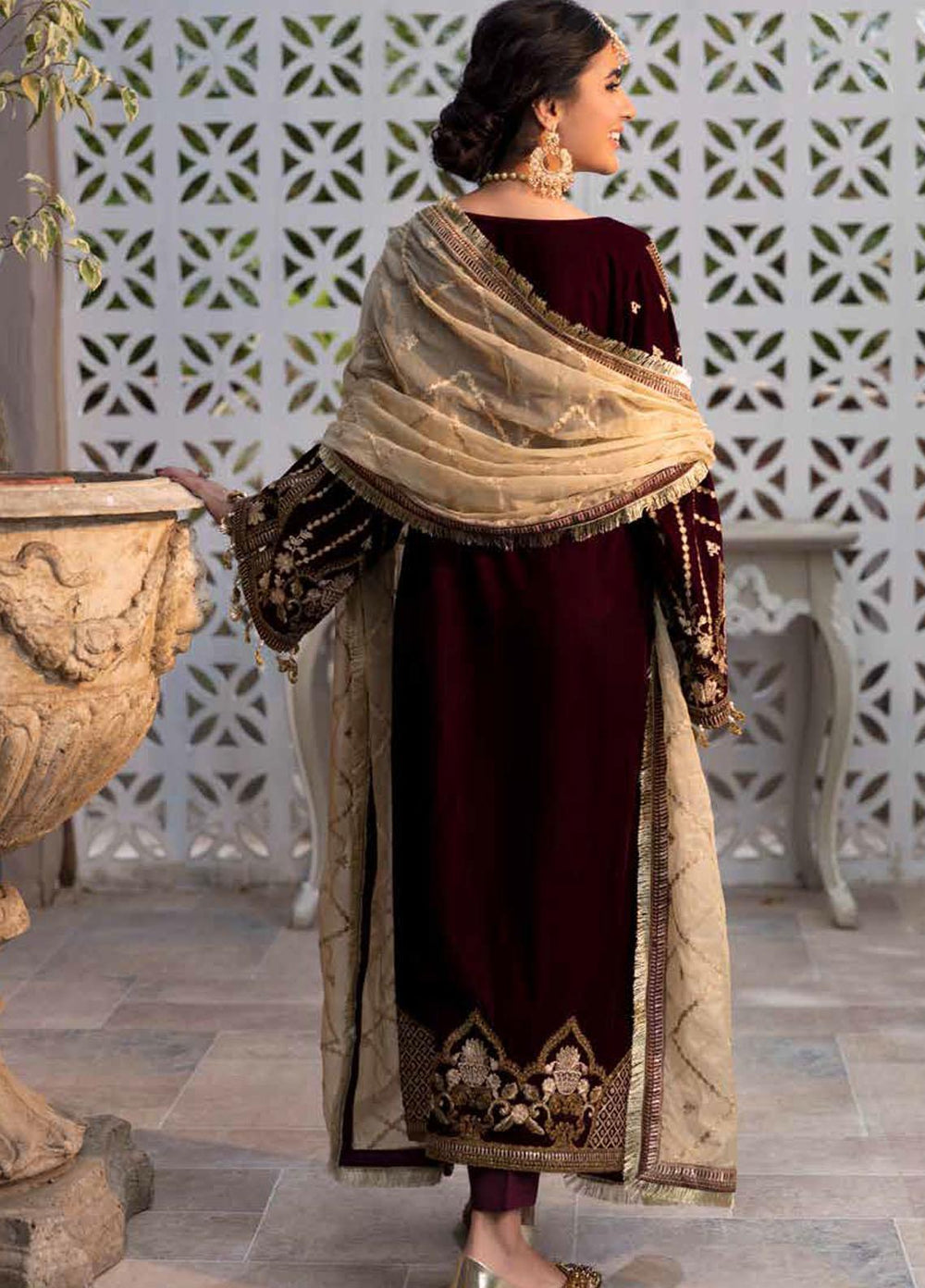 Emaan Adeel Embroidered Velvet Suits Unstitched 3 Piece EA21MM MK-07 - Winter Collection