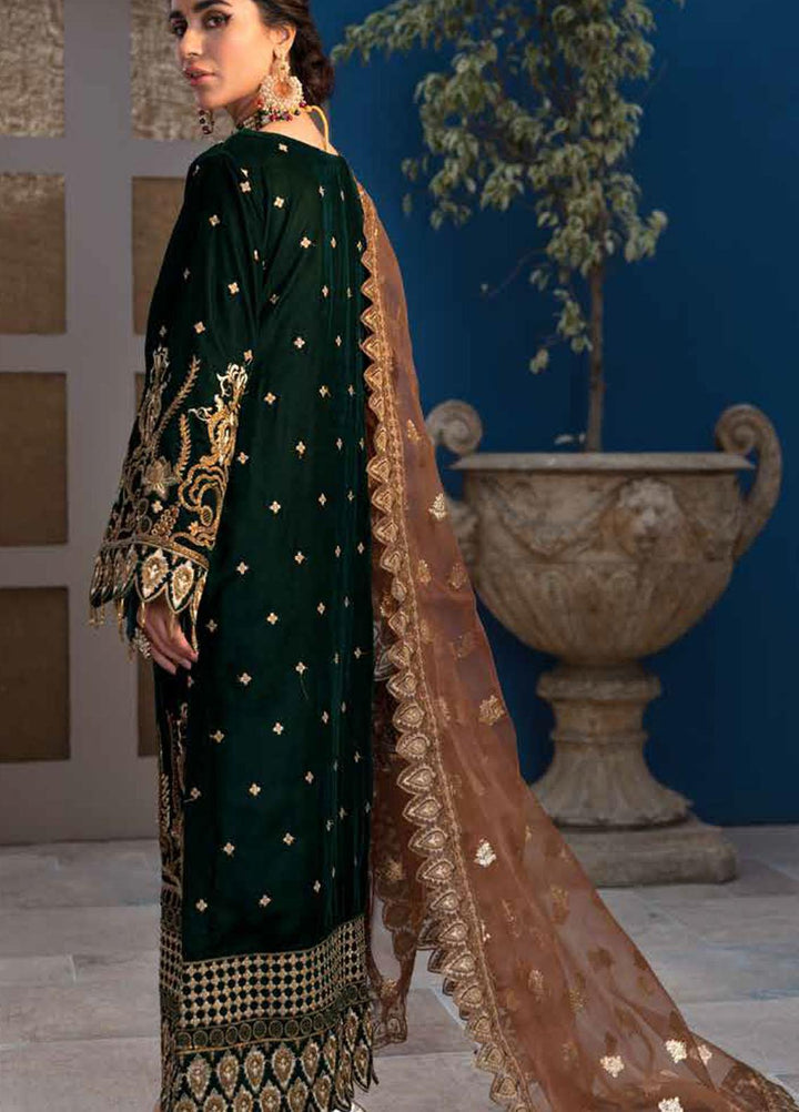 Emaan Adeel Embroidered Velvet Suits Unstitched 3 Piece EA21MM MK-08 - Winter Collection