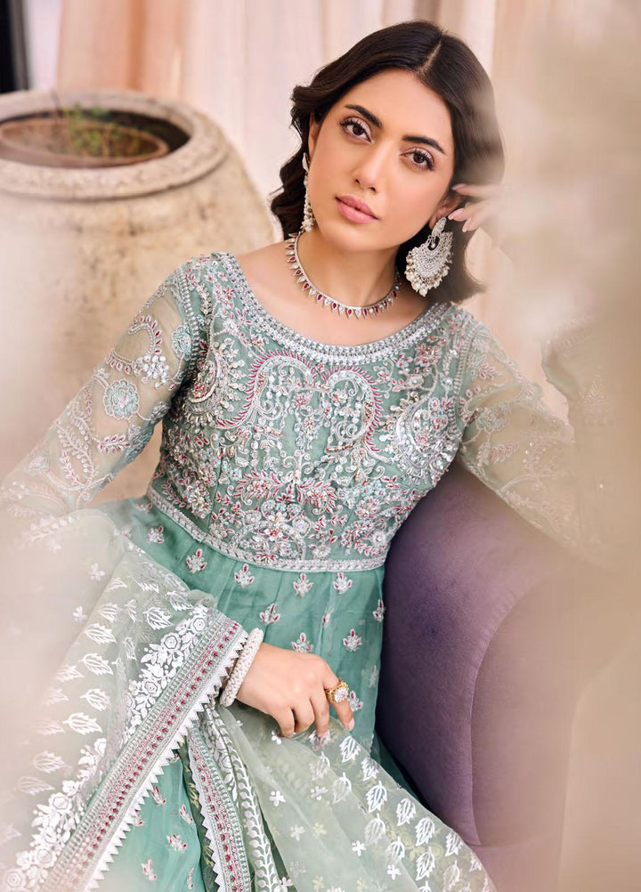 Emaan Adeel Embroidered Organza Suits Unstitched 3 Piece EA23FE FT-03 - Luxury Festive Collection