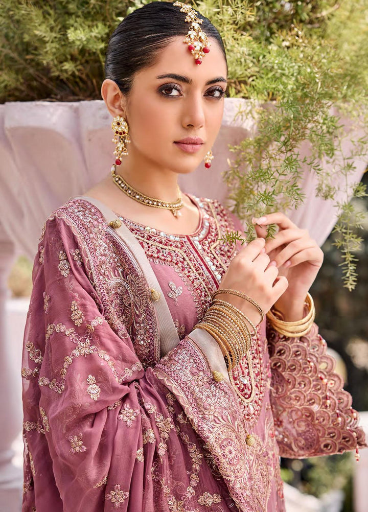 Emaan Adeel Embroidered Organza Suits Unstitched 3 Piece EA23FE FT-05 - Luxury Festive Collection