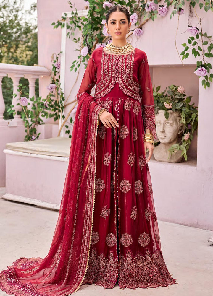 Emaan Adeel Embroidered Chiffon Suits Unstitched 3 Piece EA23FE FT-08 - Luxury Festive Collection