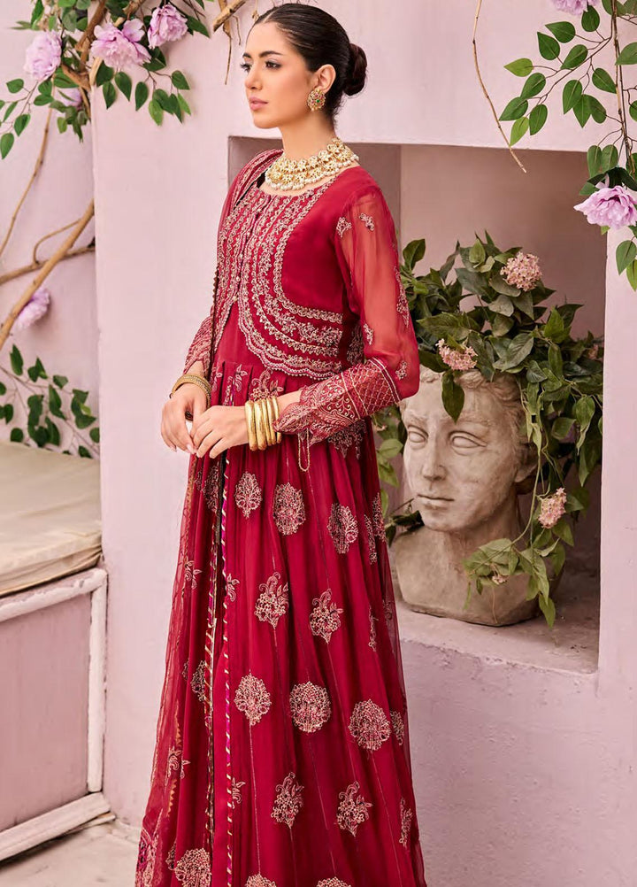 Emaan Adeel Embroidered Chiffon Suits Unstitched 3 Piece EA23FE FT-08 - Luxury Festive Collection