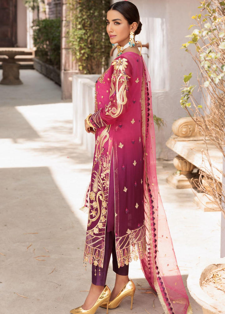 Value Edition By Emaan Adeel Chiffon Embroidered Suits Unstitched 3 Piece EA22VE VE 01 - Luxury Collection