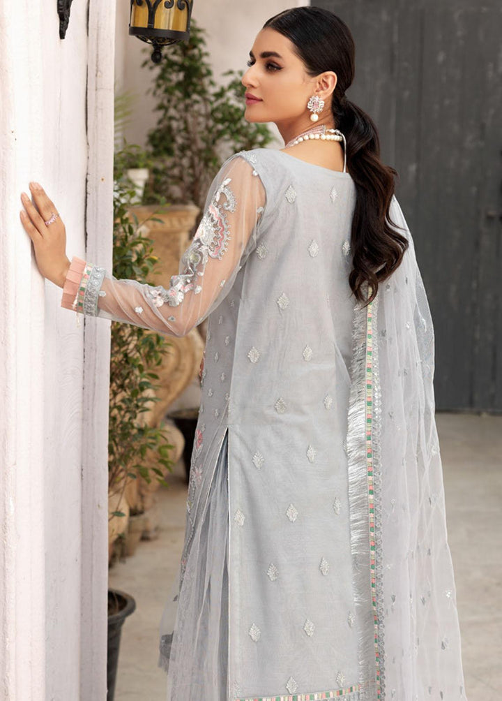 Value Edition By Emaan Adeel Net Embroidered Suits Unstitched 3 Piece EA22VE VE 02 - Luxury Collection