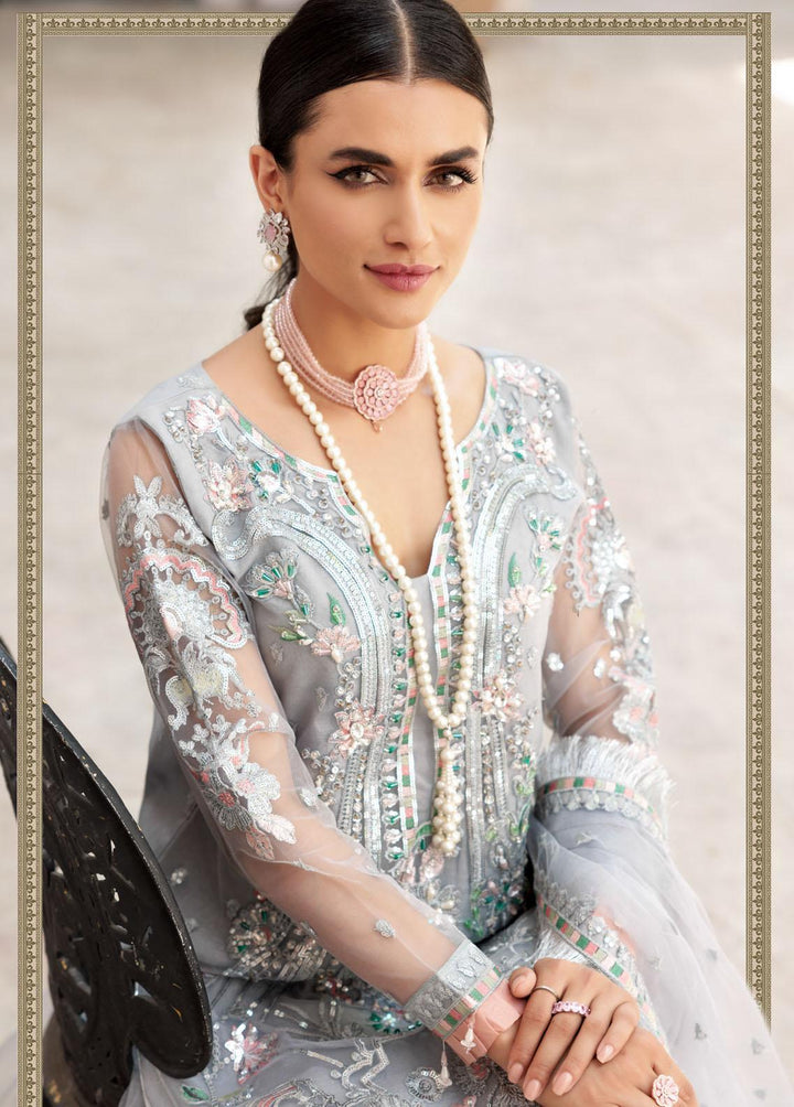 Value Edition By Emaan Adeel Net Embroidered Suits Unstitched 3 Piece EA22VE VE 02 - Luxury Collection
