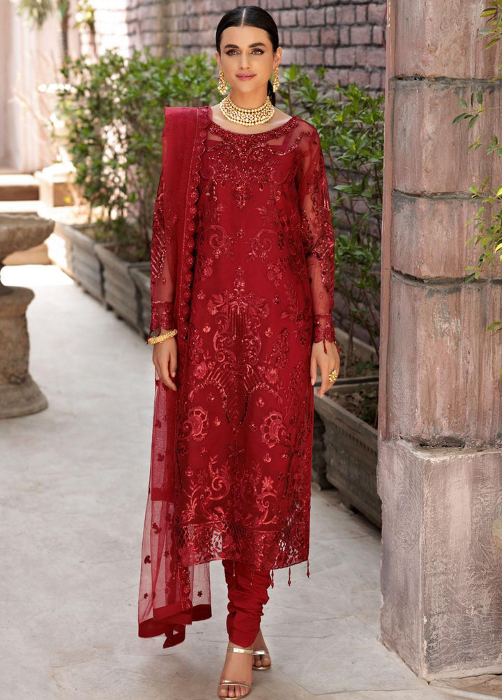 Value Edition By Emaan Adeel Organza Embroidered Suits Unstitched 3 Piece EA22VE VE 04 - Luxury Collection