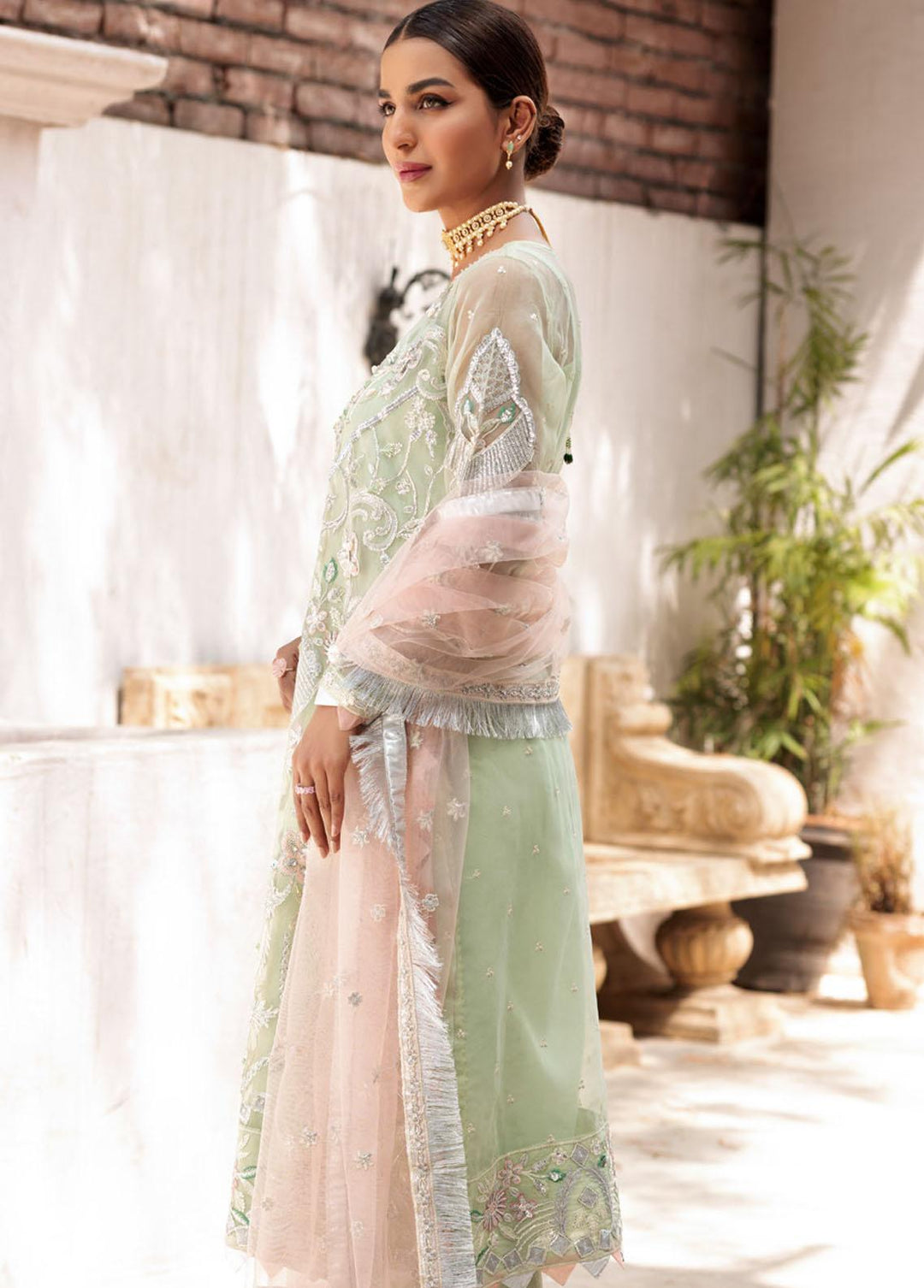 Value Edition By Emaan Adeel Organza Embroidered Suits Unstitched 3 Piece EA22VE VE 05 - Luxury Collection