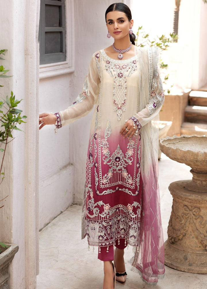 Value Edition By Emaan Adeel Chiffon Embroidered Suits Unstitched 3 Piece EA22VE VE 06 - Luxury Collection