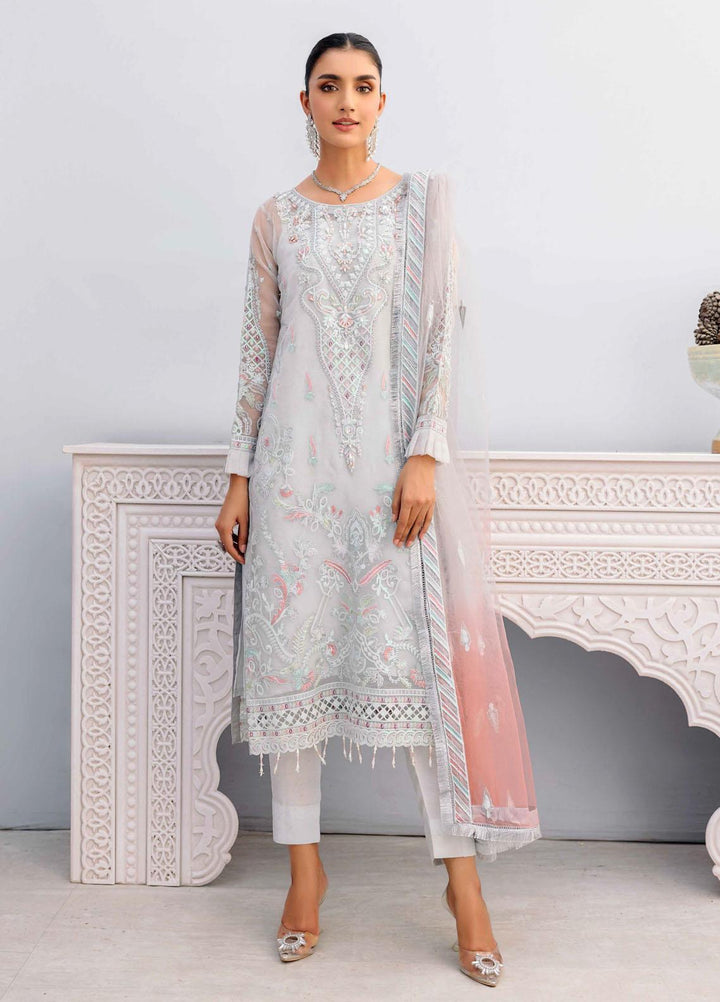 Value Edition By Emaan Adeel Embroidered Organza Suits Unstitched 3 Piece EA22VE-2 VE-204 - Luxury Collection